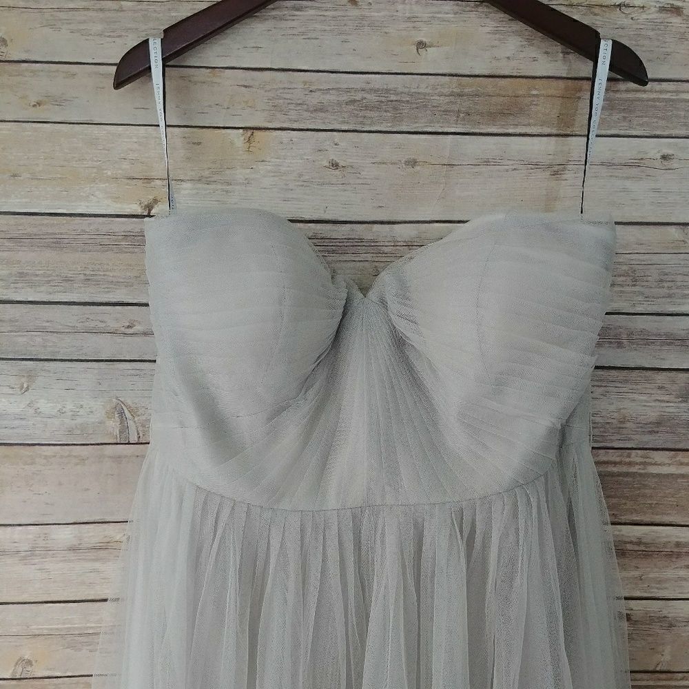 Jenny Yoo Alpine Gray Tulle Bhldn Dress 18 Grey Bridal Wedding - Picture 4 of 8